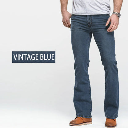 🔥 Men’s Slim Fit Bootcut Jeans – Stretch Denim Casual Pants
