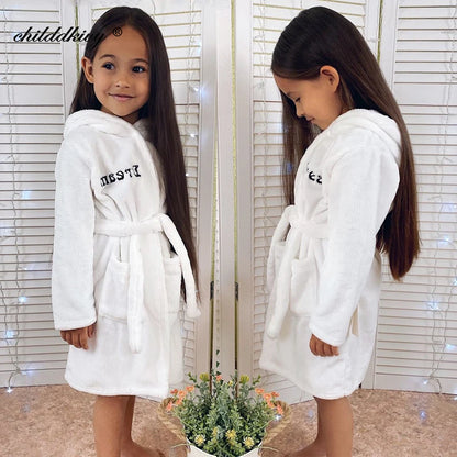 Premium Kids Flannel Hooded Pajama Robe (2–8Y)