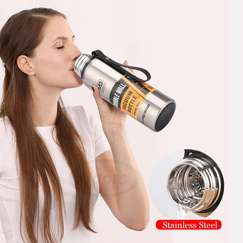 Glomexia Insulated Stainless Steel Thermos Bottle – 500ml to 1500ml