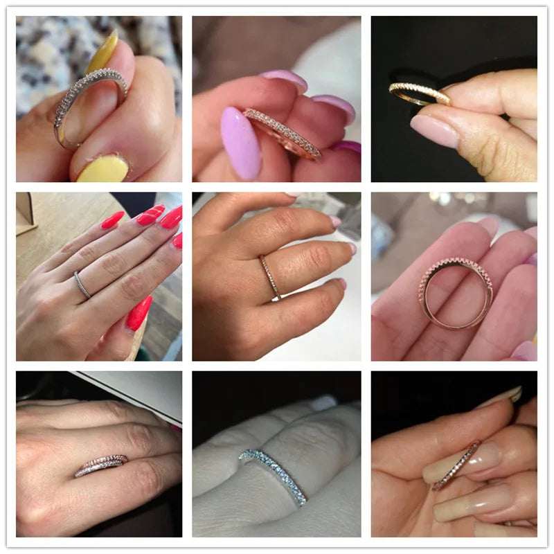 Minimalist CZ Wedding Ring for Women