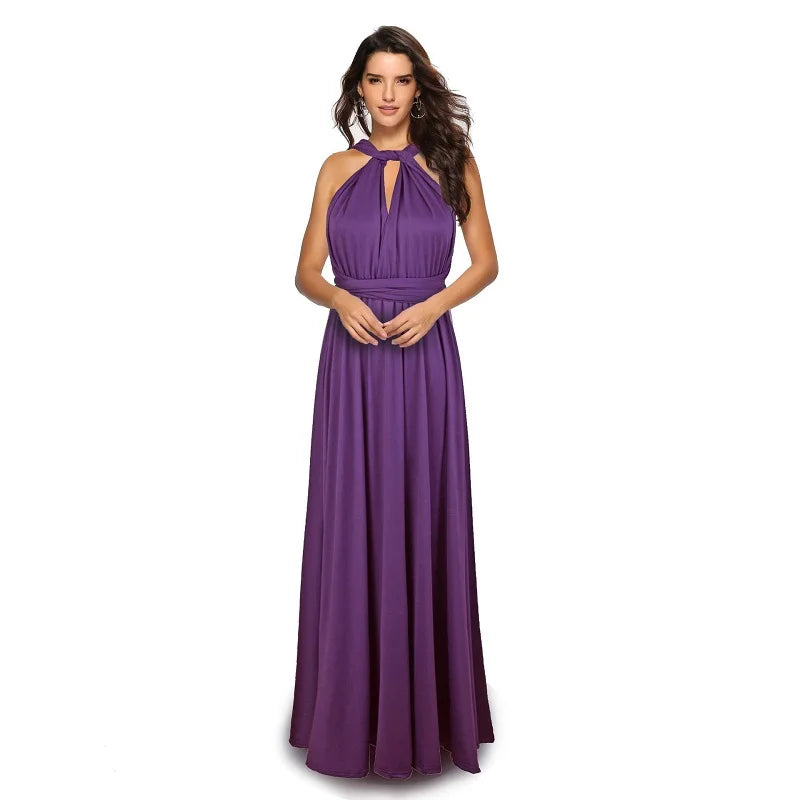 Women’s Multiway Wrap Maxi Dress – Convertible Boho Party Gown