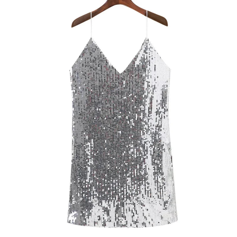 Silver Sequin Party Dress ✨👗
