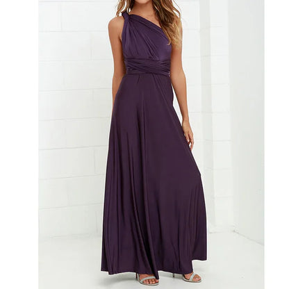 Women’s Multiway Wrap Maxi Dress – Convertible Boho Party Gown