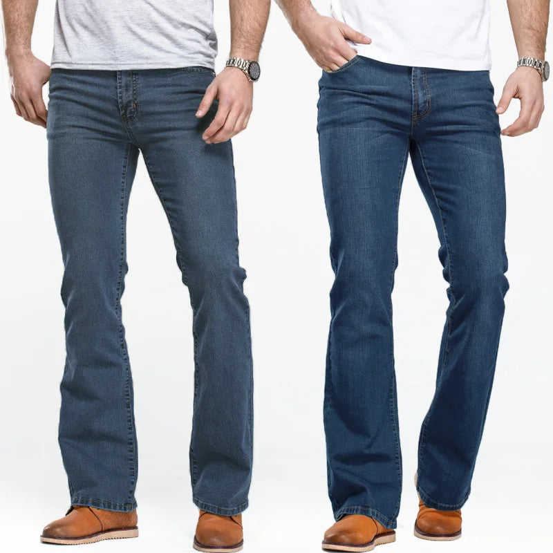 🔥 Men’s Slim Fit Bootcut Jeans – Stretch Denim Casual Pants