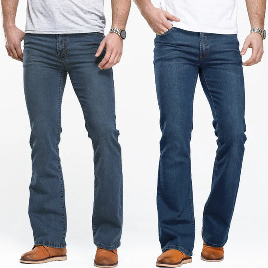 🔥 Men’s Slim Fit Bootcut Jeans – Stretch Denim Casual Pants