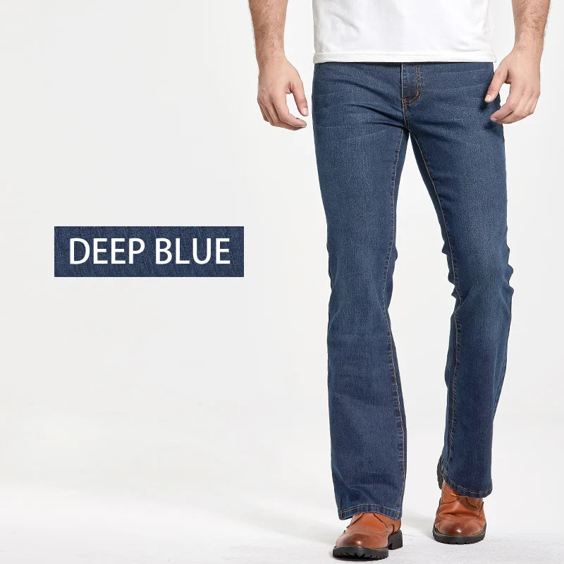 🔥 Men’s Slim Fit Bootcut Jeans – Stretch Denim Casual Pants