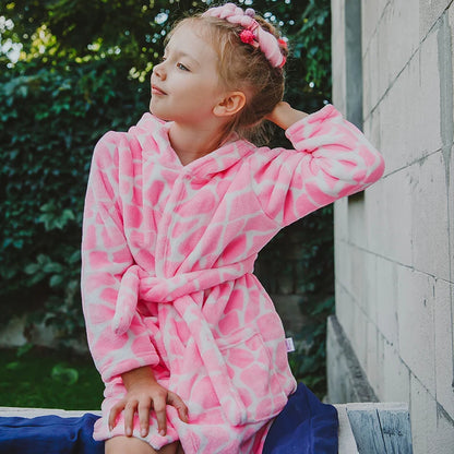Premium Kids Flannel Hooded Pajama Robe (2–8Y)