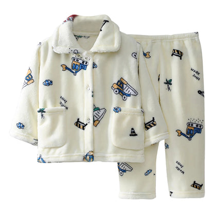 Premium Kids Coral Fleece Winter Pajama Set