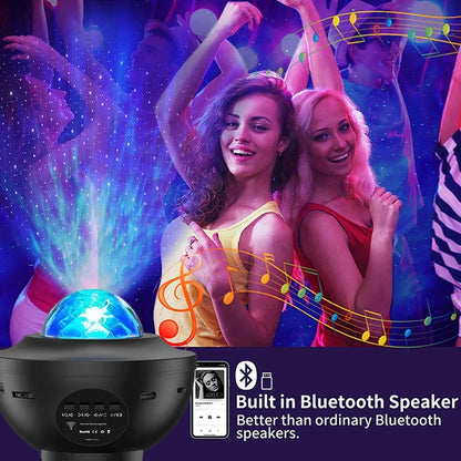 LED Starry Galaxy Projector Night Light with Bluetooth