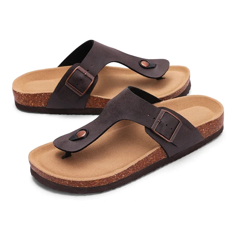🥿 Women’s Cork Suede Mules Slippers – Classic Outdoor Comfort Shoes
