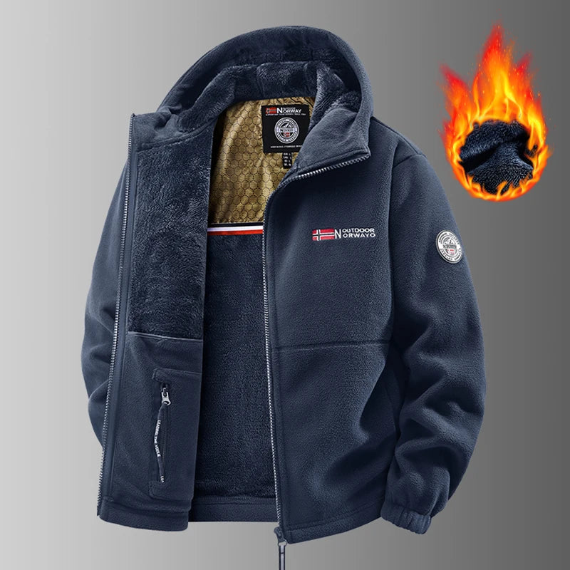 Men’s Windproof Thermal Fleece Jacket 🧥 Outdoor Winter Wear