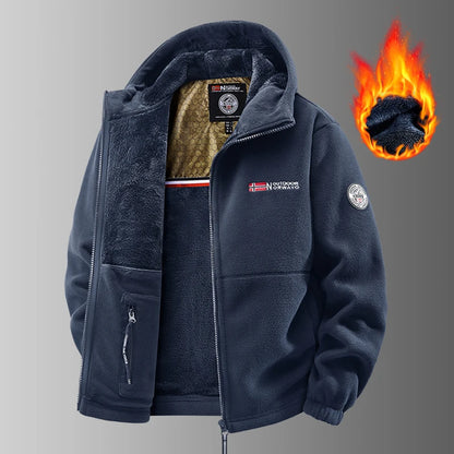 Men’s Windproof Thermal Fleece Jacket 🧥 Outdoor Winter Wear