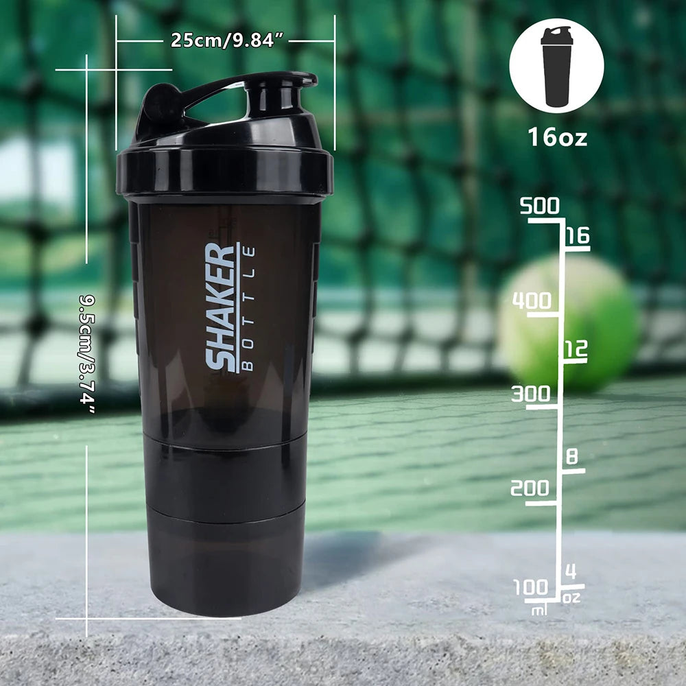 🥤 3 Layer Protein Shaker Bottle 💪🔥