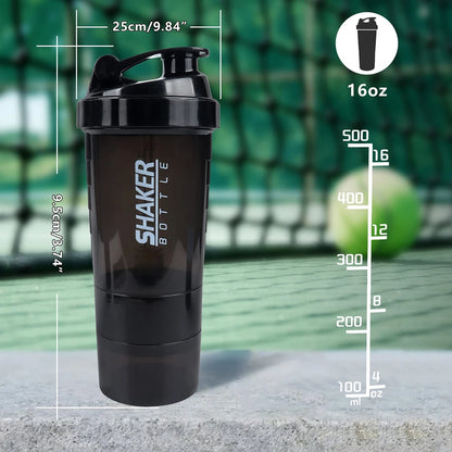 🥤 3 Layer Protein Shaker Bottle 💪🔥