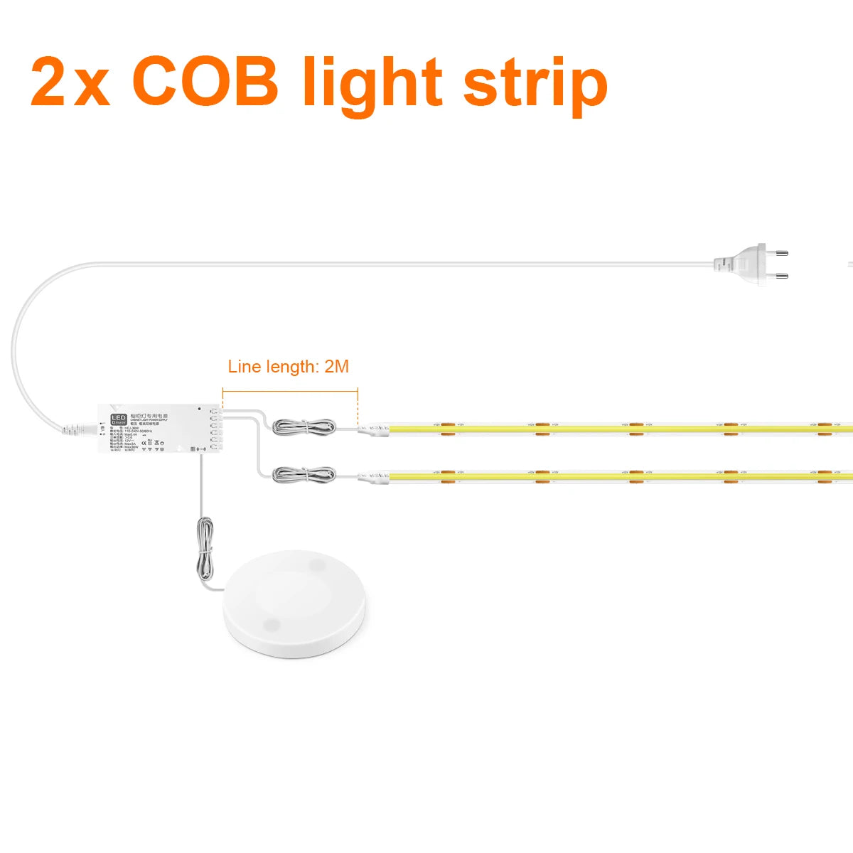 💡✋ Dimmable COB LED Cabinet Light | Touch & Motion ✨