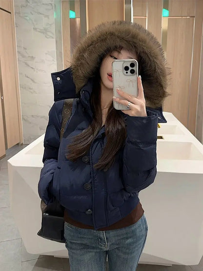 Women’s Hooded Puffer Jacket ❄️ Winter Korean Style