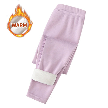 Premium Kids Winter Plush Warm Leggings – Thick & Comfortable (3/1Pc)