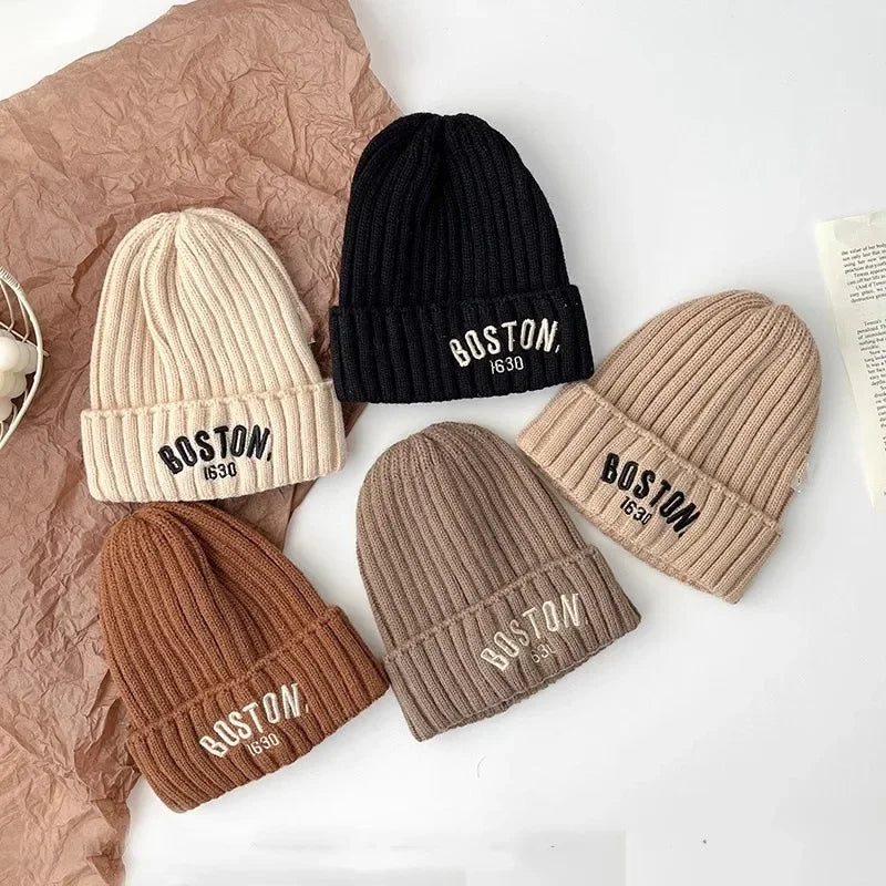 Baby Winter Cotton Knit Cap ❄️ | Warm Letter Hat