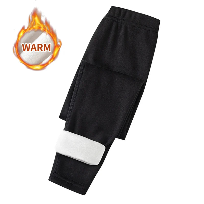 Premium Kids Winter Plush Warm Leggings – Thick & Comfortable (3/1Pc)