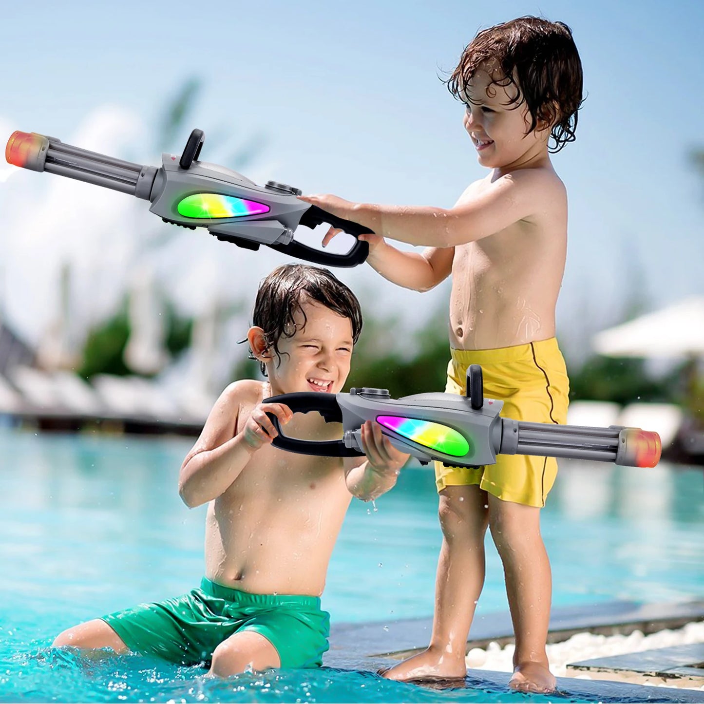 Double Barrel Electric Water Gun with Backpack