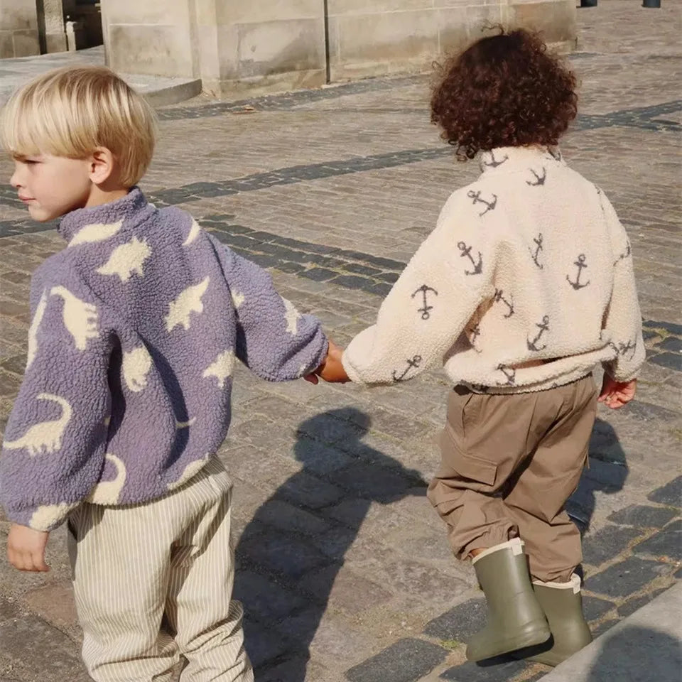 Premium Lambswool Kids Winter Jacket | Warm Cherry Coat | GLOMEXIA
