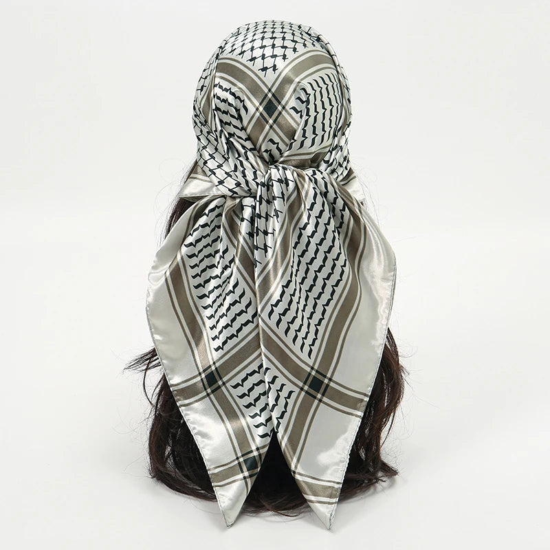 Premium 90x90 Paisley Fashion Scarf | Women Headband | GLOMEXIA