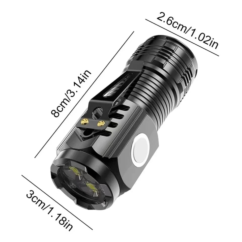 🔦 LED Strong Light Rechargeable Flashlight | Mini Multi-Functional Torch