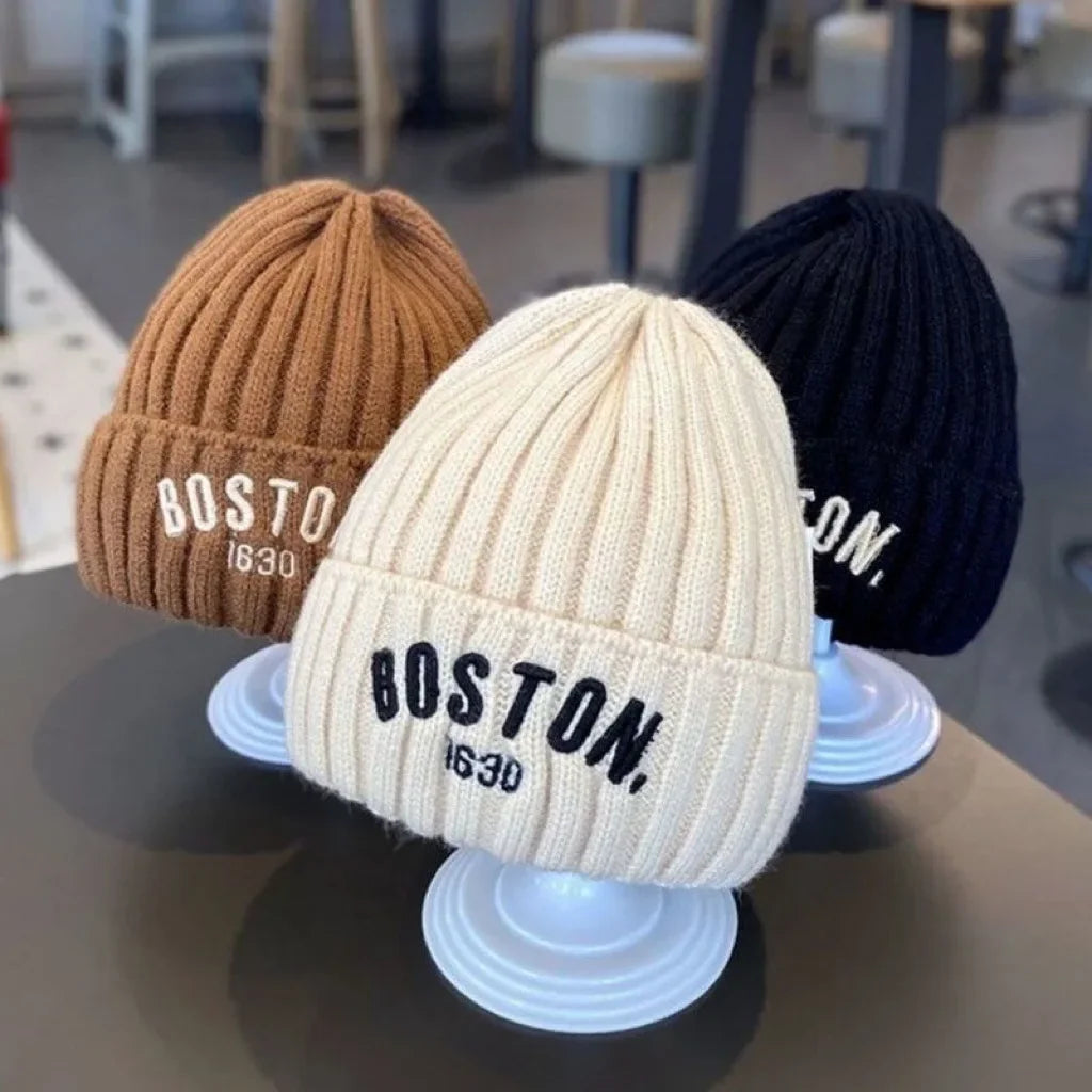 Baby Winter Cotton Knit Cap ❄️ | Warm Letter Hat