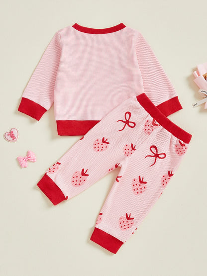 Premium Toddler Girl Strawberry Autumn Set