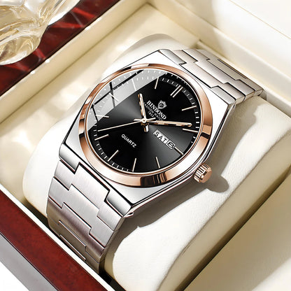 Glomexia Gold Quartz Men’s Watch ✨