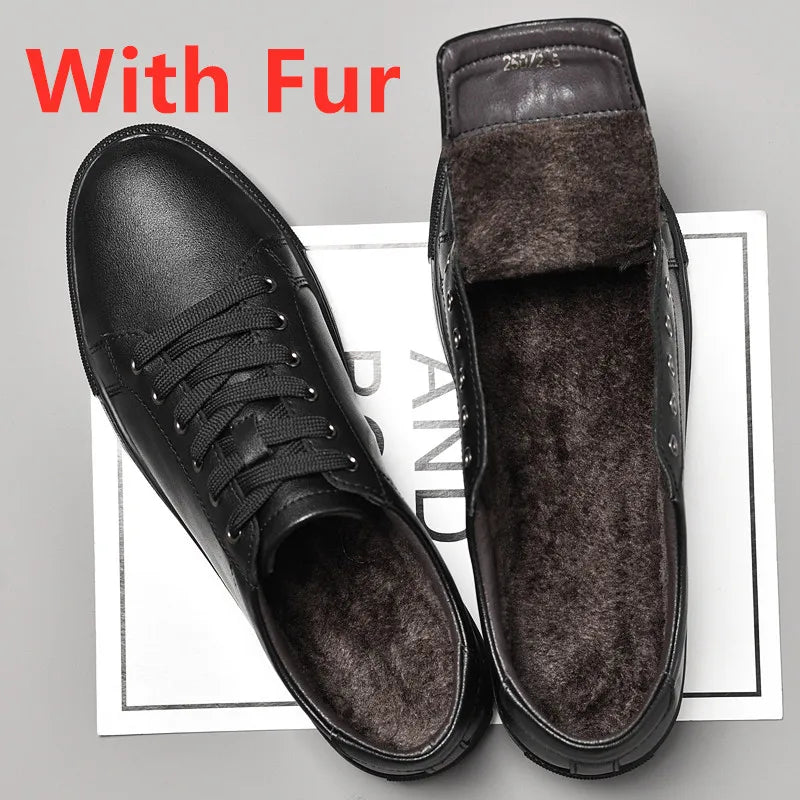 Glomexia Men Genuine Leather Shoes 👞 | Breathable Lace-Up