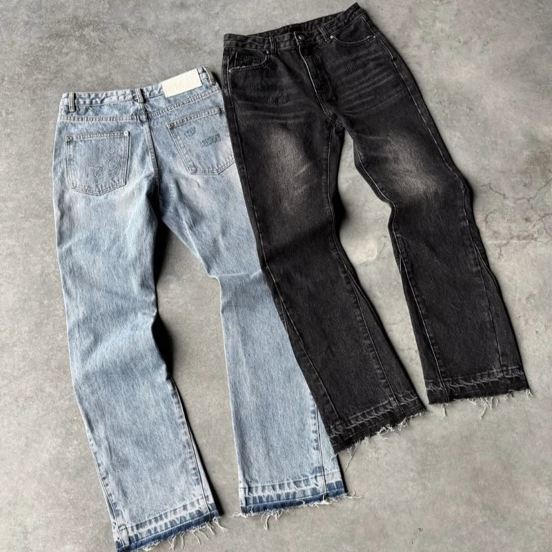 Glomexia Y2K Vintage Jeans – Slim Fit Straight Leg Pants