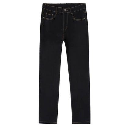 👖 Glomexia – Black Slim Men’s Jeans 🖤