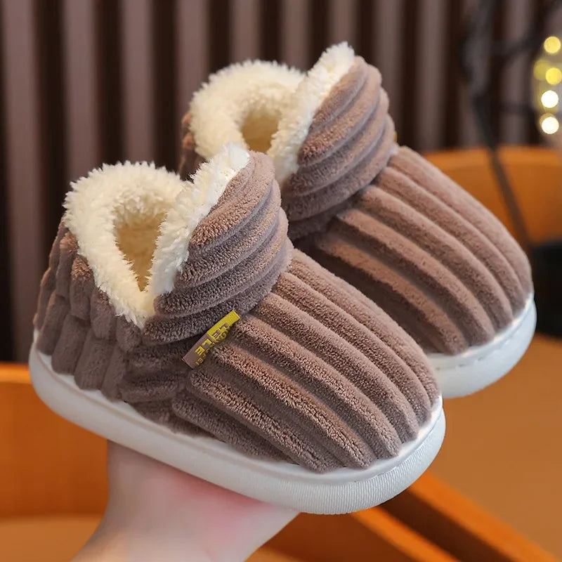 Kids Winter Plush Slippers ❄️🥿 | Anti-Slip Unisex Indoor