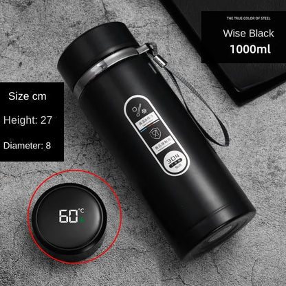 🌡️ Stainless Steel LED Temperature Thermos Bottle 💧✨