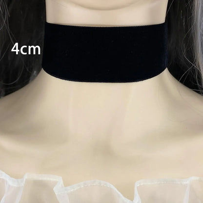 Black Velvet Gothic Choker Necklace
