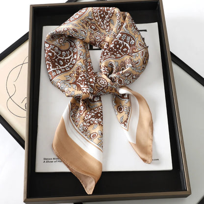 Women’s Luxury Printed Square Silk Scarf