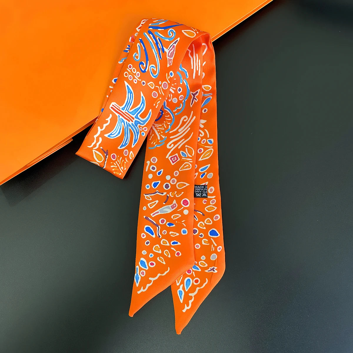 🧣 Glomexia Silk Print Hair Scarf – Elegant Women Fashion Wrap ✨