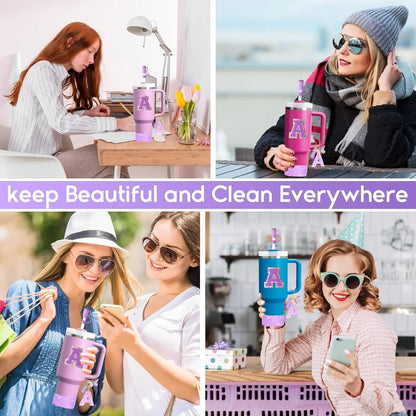 🥤 ✨ Glomexia 8-Piece Tumbler Accessories Set (Purple)
