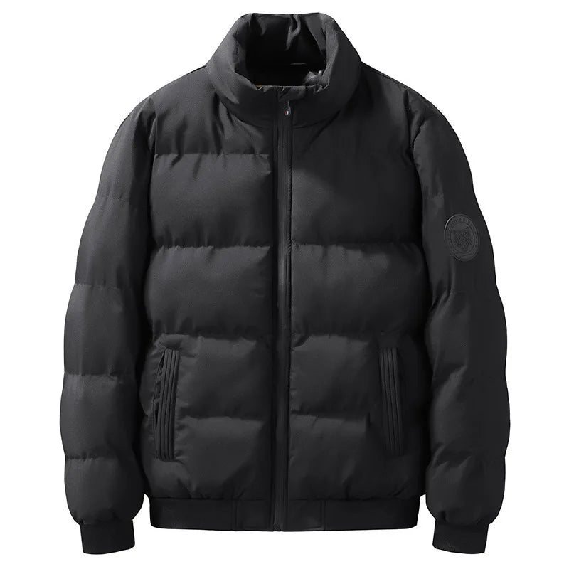 🧥 Men’s Winter Down Coat – Stand Collar