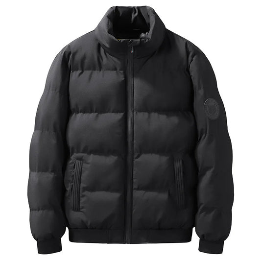 🧥 Men’s Winter Down Coat – Stand Collar