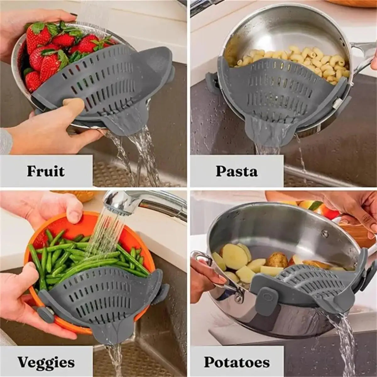 🍲 ✨ Glomexia Clip-On Pot Strainer