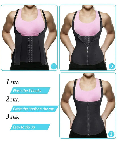 👚🔥 Women’s Zipper Waist Trainer Tank Top ✨