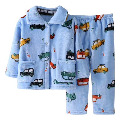 Premium Kids Coral Fleece Winter Pajama Set