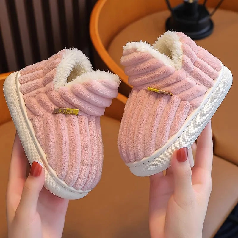 Kids Winter Plush Slippers ❄️🧸 | Anti-Slip Warm Indoor Shoes