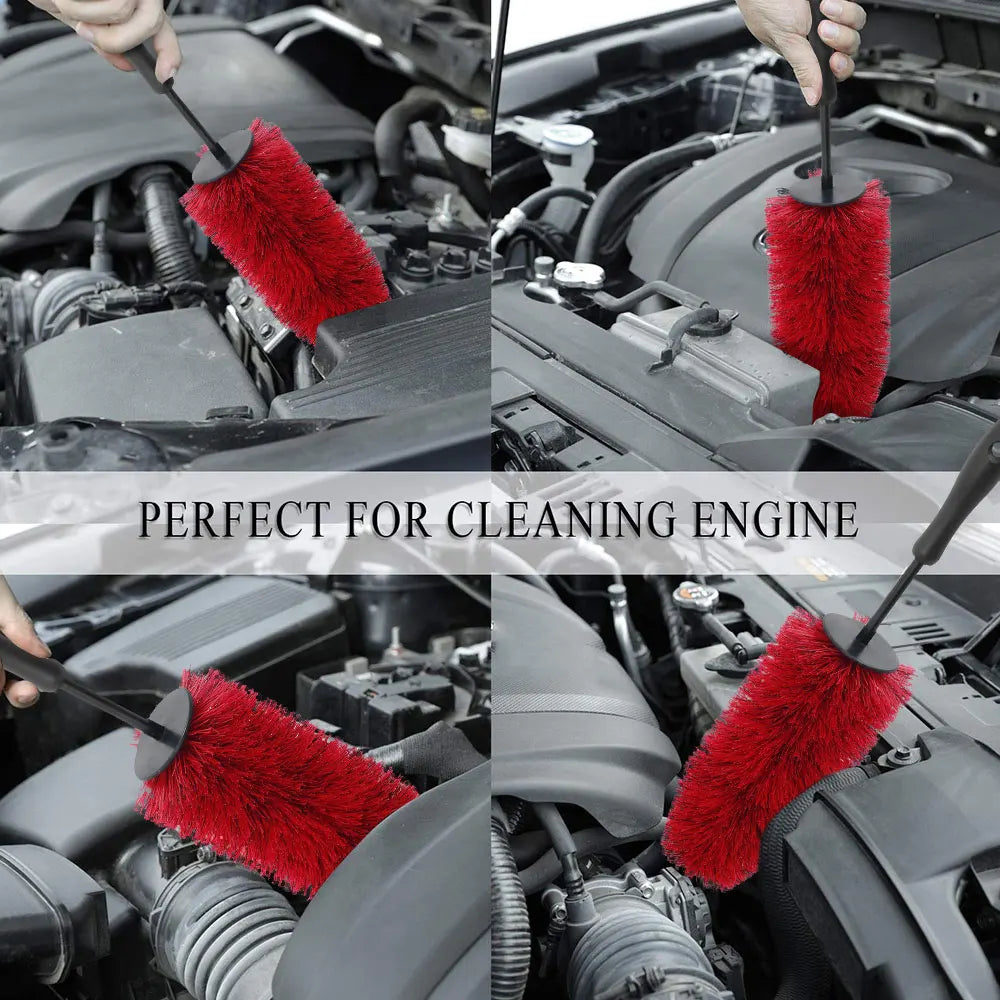 Premium 45cm Car Wheel Rim Cleaning Brush – Soft Non Scratch
