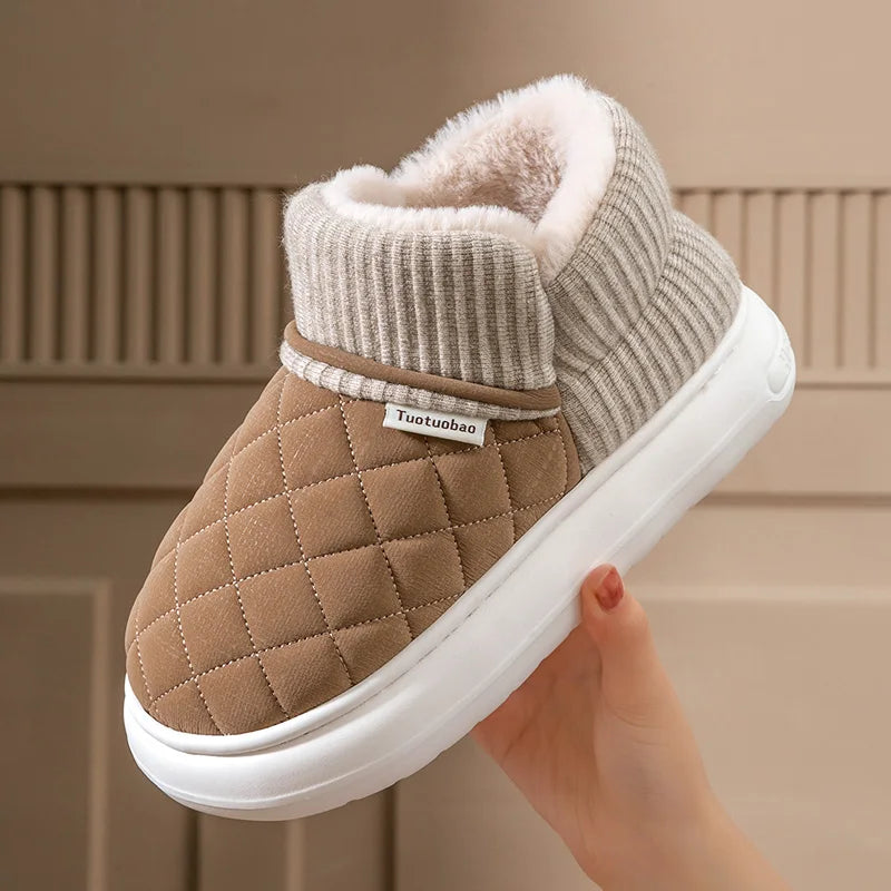 Glomexia Winter Cotton Shoes ❄️ | Thick Sole Anti-Slip Slippers