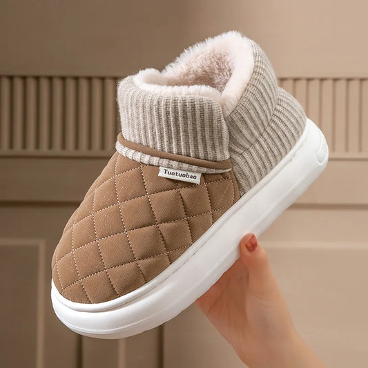 Glomexia Winter Cotton Shoes ❄️ | Thick Sole Anti-Slip Slippers