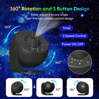 HD Starry Sky Galaxy Projection Lamp