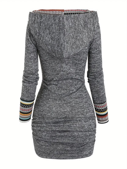 ✨ Hooded Bodycon Mini Dress
